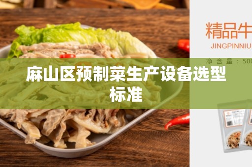 麻山区预制菜生产设备选型标准