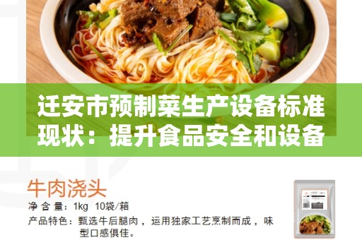 迁安市预制菜生产设备标准现状：提升食品安全和设备效率的关键