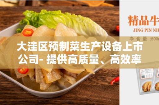 大洼区预制菜生产设备上市公司- 提供高质量、高效率的预制菜生产设备