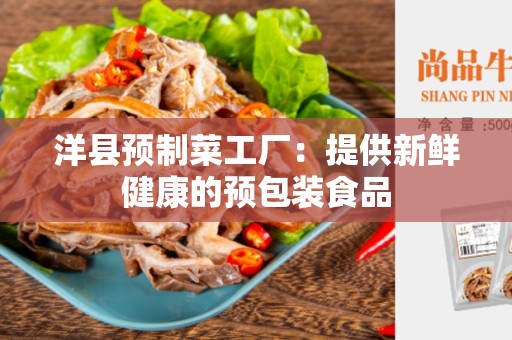 洋县预制菜工厂：提供新鲜健康的预包装食品