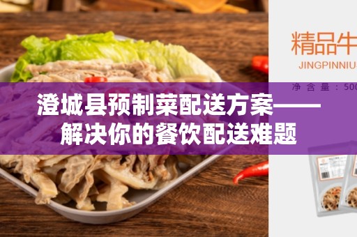 澄城县预制菜配送方案——解决你的餐饮配送难题