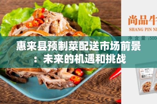惠来县预制菜配送市场前景：未来的机遇和挑战