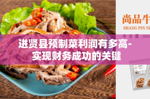 进贤县预制菜利润有多高- 实现财务成功的关键