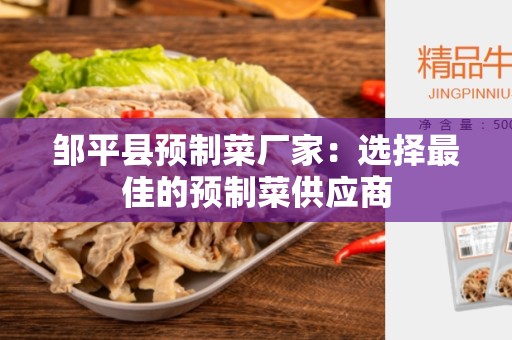 邹平县预制菜厂家：选择最佳的预制菜供应商