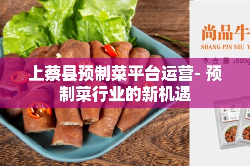 上蔡县预制菜平台运营- 预制菜行业的新机遇