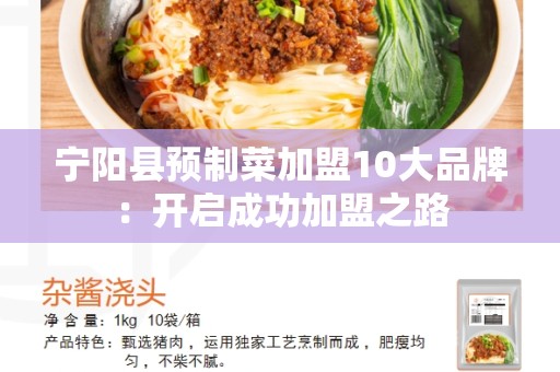 宁阳县预制菜加盟10大品牌：开启成功加盟之路