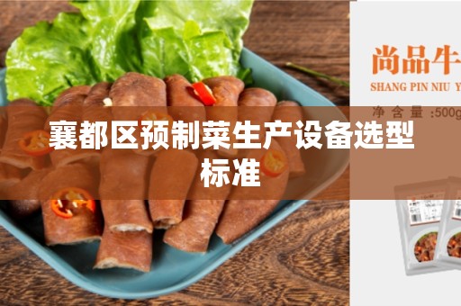 襄都区预制菜生产设备选型标准