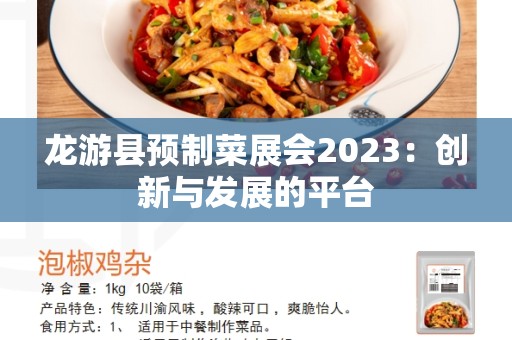 龙游县预制菜展会2023：创新与发展的平台