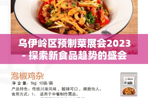 乌伊岭区预制菜展会2023- 探索新食品趋势的盛会