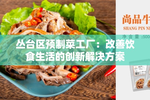丛台区预制菜工厂：改善饮食生活的创新解决方案