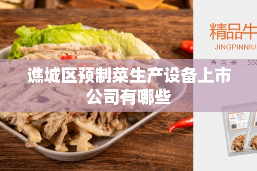 谯城区预制菜生产设备上市公司有哪些