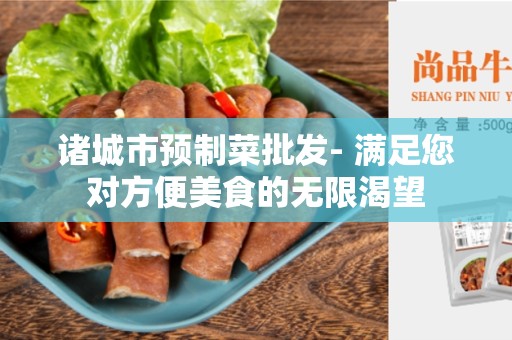 诸城市预制菜批发- 满足您对方便美食的无限渴望