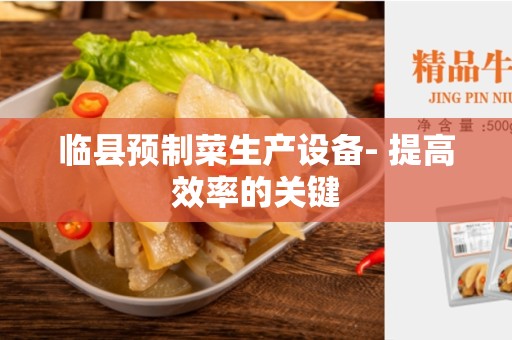 临县预制菜生产设备- 提高效率的关键