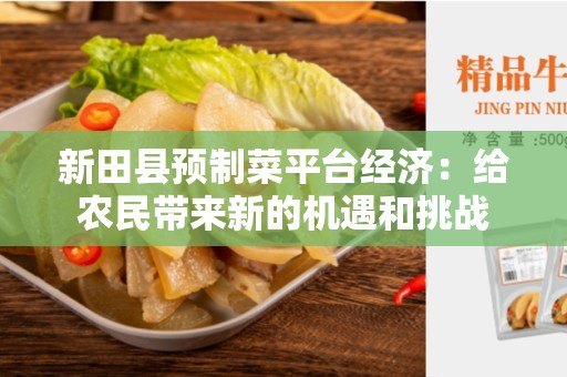 新田县预制菜平台经济:给农民带来新的机遇和挑战 新田县预制菜平台经济:给农民带来新的机遇和挑战