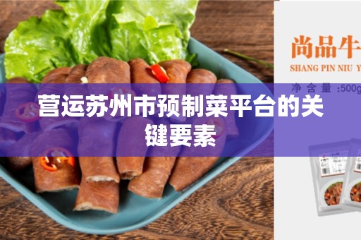 营运苏州市预制菜平台的关键要素
