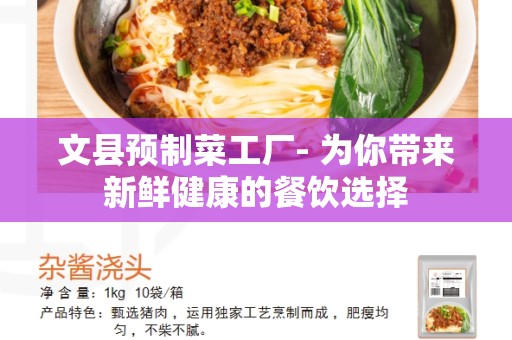 文县预制菜工厂- 为你带来新鲜健康的餐饮选择