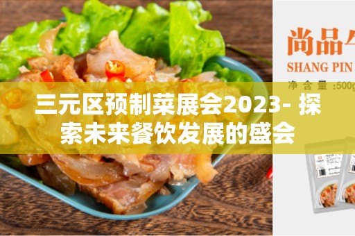 三元区预制菜展会2023- 探索未来餐饮发展的盛会