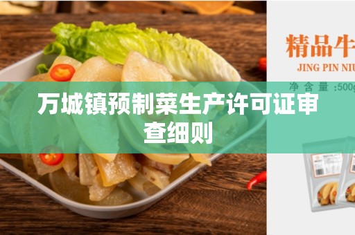 万城镇预制菜生产许可证审查细则