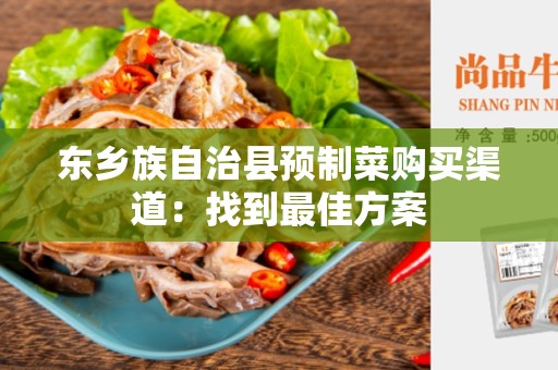 东乡族自治县预制菜购买渠道：找到最佳方案