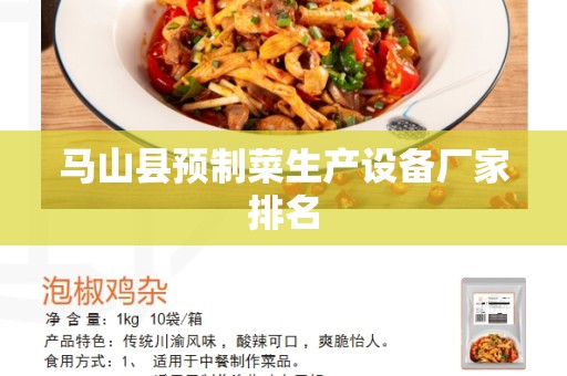 马山县预制菜生产设备厂家排名