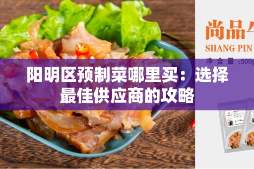 阳明区预制菜哪里买：选择最佳供应商的攻略