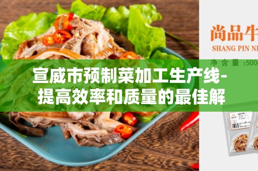 宣威市预制菜加工生产线- 提高效率和质量的最佳解决方案