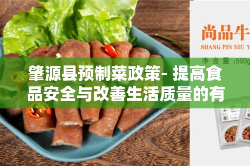 肇源县预制菜政策- 提高食品安全与改善生活质量的有效措施