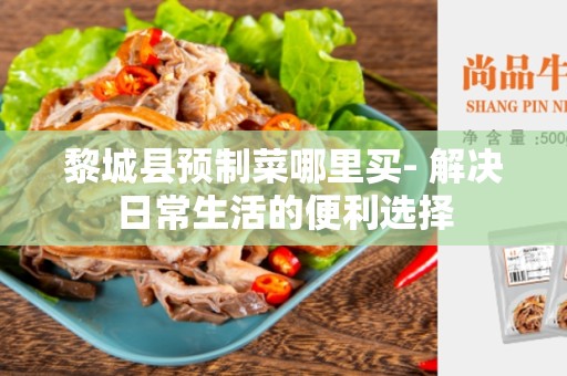 黎城县预制菜哪里买- 解决日常生活的便利选择