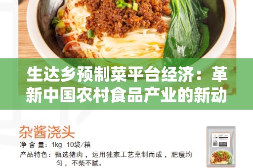 生达乡预制菜平台经济：革新中国农村食品产业的新动力