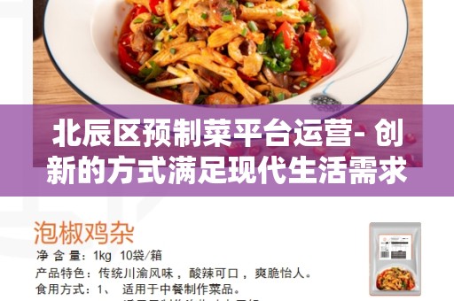 北辰区预制菜平台运营- 创新的方式满足现代生活需求