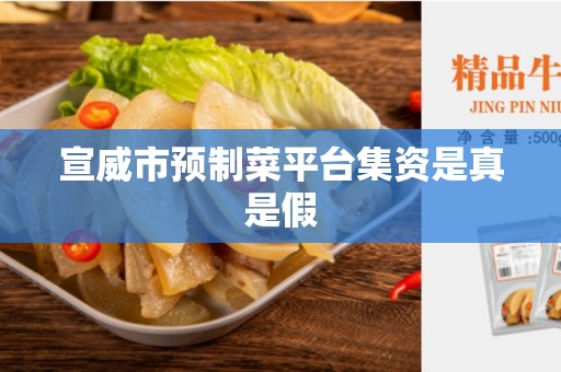 宣威市预制菜平台集资是真是假
