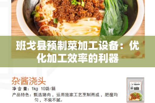 班戈县预制菜加工设备：优化加工效率的利器