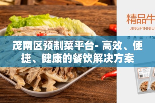 茂南区预制菜平台- 高效、便捷、健康的餐饮解决方案