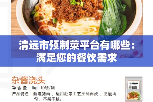 清远市预制菜平台有哪些：满足您的餐饮需求