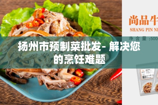 扬州市预制菜批发- 解决您的烹饪难题