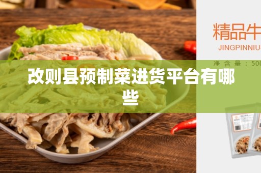 改则县预制菜进货平台有哪些