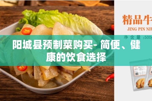 阳城县预制菜购买- 简便、健康的饮食选择