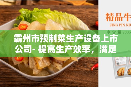 霸州市预制菜生产设备上市公司- 提高生产效率，满足市场需求