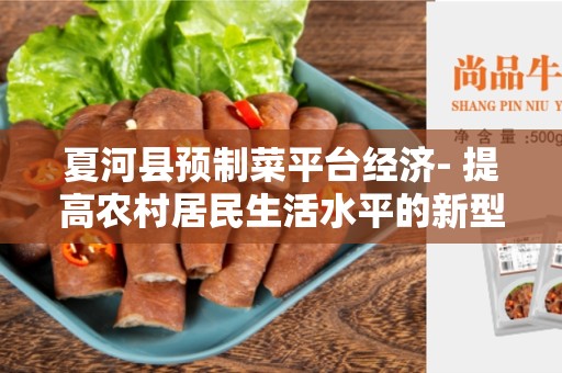 夏河县预制菜平台经济- 提高农村居民生活水平的新型经济模式
