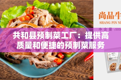 共和县预制菜工厂：提供高质量和便捷的预制菜服务